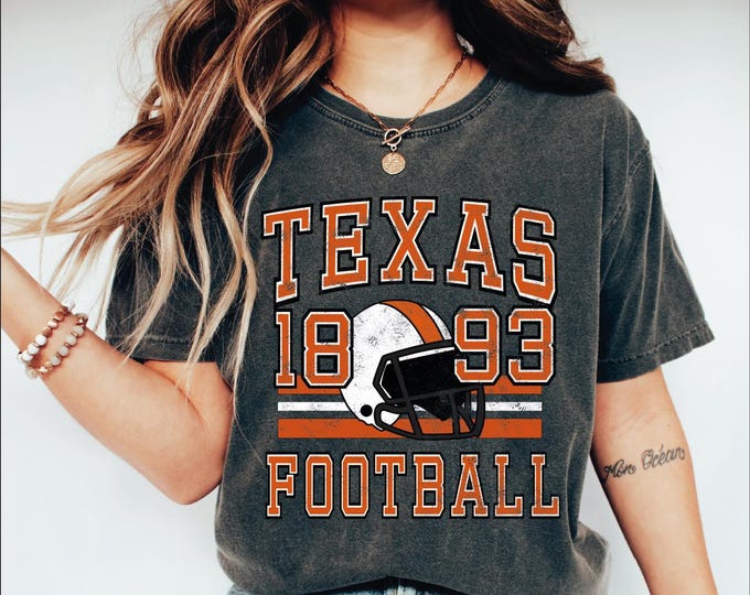 Comfort Colors Texas Football Shirt, Texas Football Shirt, Texas Shirt, Texas Game Day Shirt, Vintage Women's Shirt, Texas College Shirt