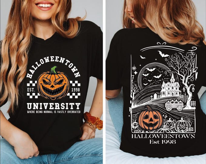 Halloweentown University T-Shirt: Two-Sided Halloween Fall Tee