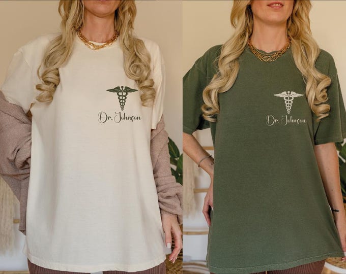 Custom Doctor Shirt, Custom Nurse Shirt, Medical Symbol with Name Shirt, Nurse Doctor Tee, Nurse Gift Tee, Doctor Gift Tee, Medical Gift Tee