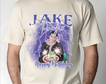 Custom Bootleg Birthday Shirt, Comfort Colors 90s Party Tee, Custom Photo Birthday Shirt, Gift for Her/Him, Birthday Party Shirt
