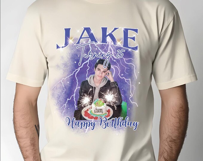 Custom Bootleg Birthday Shirt, Comfort Colors 90s Party Tee, Custom Photo Birthday Shirt, Gift for Her/Him, Birthday Party Shirt