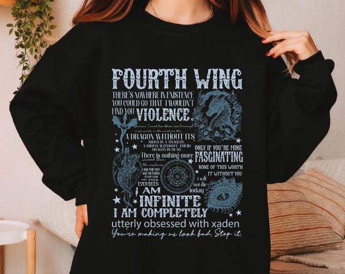 Fourth Wing Dragon Rider Sweatshirt, Violet Sorrengail, Romantasy, Dragon Rider Hoodie, Fly or Die, Violent Little, Basgiath War College