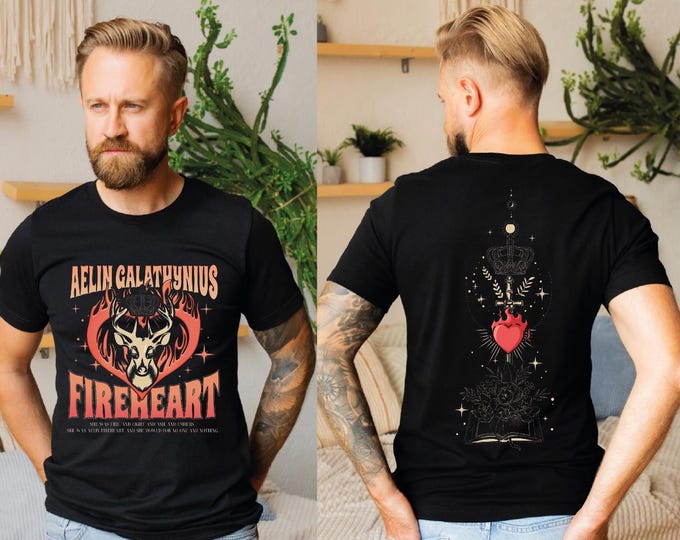 Aelin Galathynius Fireheart Shirt, Throne Of Glass Fan Two-Sided Shirt, Kingsflame The Thirteen Shirt, Throne of Glass Merch, Book Love, BP