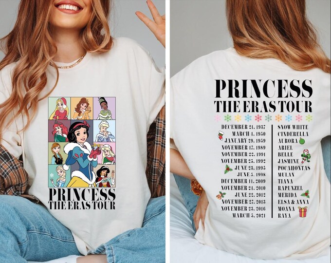 Princess Eras Tour Shirt, Disney Princess Tour Comfort Colors Tee, Disney Princess Characters Shirt, Disney Girl Trip Shirt, Disney Shirt,BP