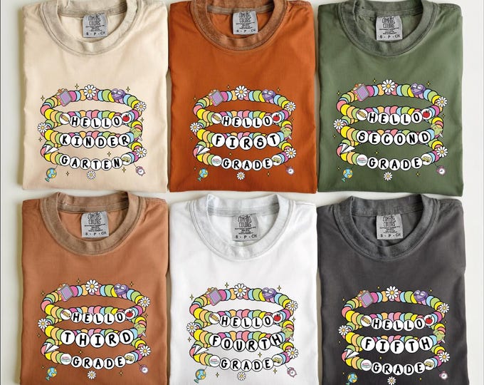 Comfort Colors Custom Teacher T-Shirt: Personalized Bracelet Design