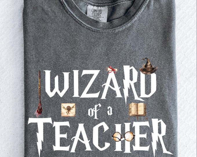 Comfort Colors Halloween Teacher Shirt: Wizard of School