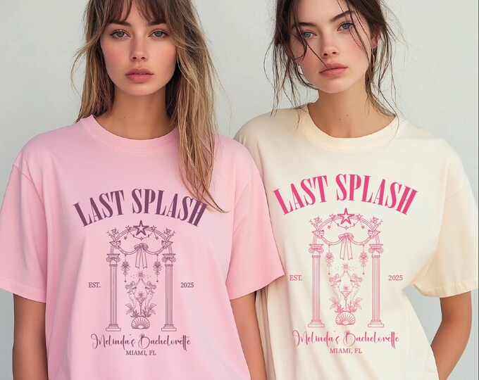 Last Splash Bachelorette Shirts, Mermaid Coctail Bachelorette Comfort Colors Tee, Beach Coastal Bridal Party, Tropical Bach, Mermaid Bride
