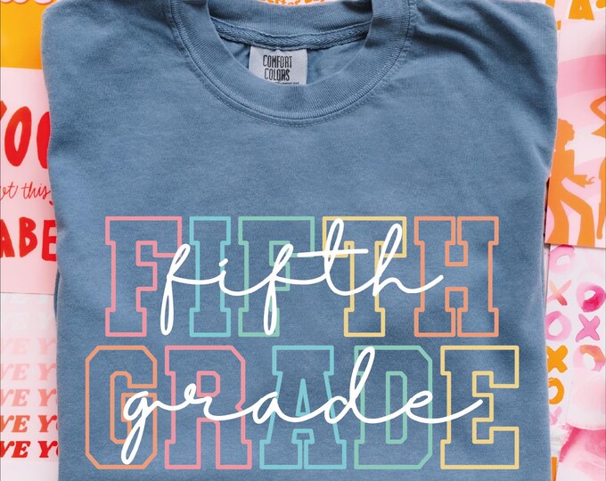 Comfort Colors Fifth Grade Teacher Shirt, 5th Grade Teacher Shirt, Teacher Shirt Fifth Grade, Teacher Shirt 5th Grade, Teacher Tee shirt
