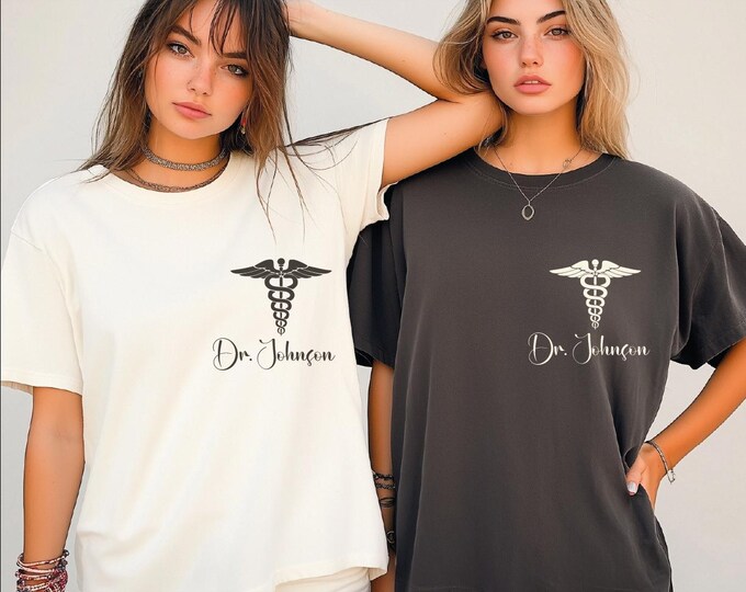 Custom Doctor Shirt, Custom Nurse Shirt, Medical Symbol with Name Shirt, Nurse Doctor Tee, Nurse Gift Tee, Doctor Gift Tee, Medical Gift Tee