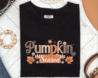 Comfort Colors Pumpkin Season T-Shirt, Pumpkin Season Sweatshirt, Autumn Fall Shirt, Thanksgiving Shirt, Fall Pumpkin Shirt, Retro Fall Tee