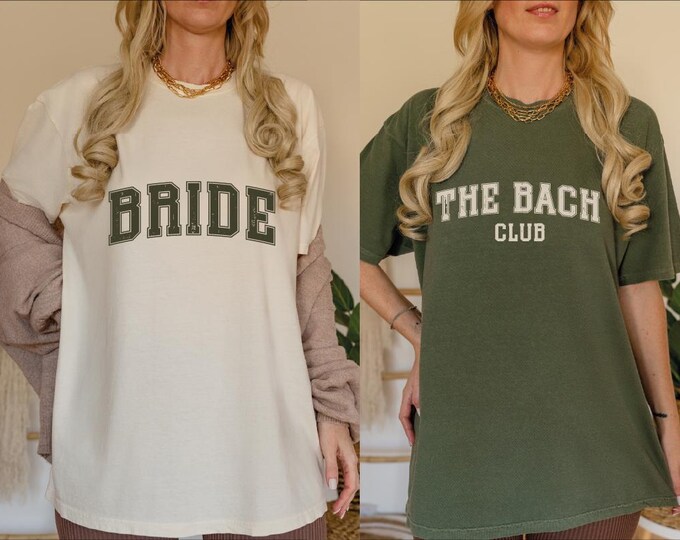 The Bach Club Custom Bachelorette Shirts, Custom Bride Shirt, Bach Club Shirts, Bachelorette Party Shirts, Team Bride Squad Comfort Colors