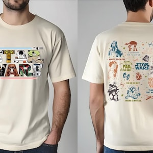 Disney Star Wars Two Sided TShirt, Comfort Colors Star Wars Shirt, Star Wars Fans,Darth Vader Shirt, Galaxy's Edge Shirt, Retro Star Wars,BP