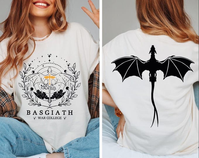 Basgiath War College Shirt, Fourth Wing Tee, Dragon Rider, Violet Sorrengail, Xaden Riorson, Fly or Die, Riders Quadrant, Rebecca Yoros, BP