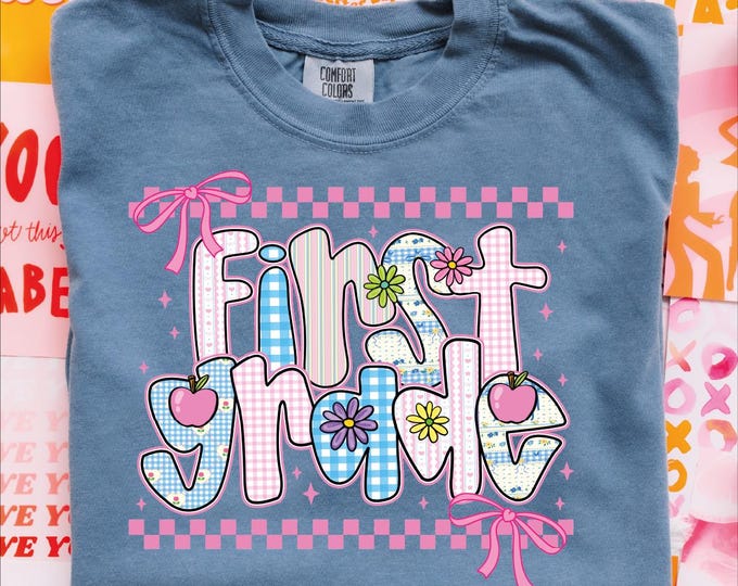 Comfort Colors First Grade Teacher Shirt, Back to School 1st Grade Tee, Teacher Appreciation Gift, Cute Summer Elementary School T-shirt,