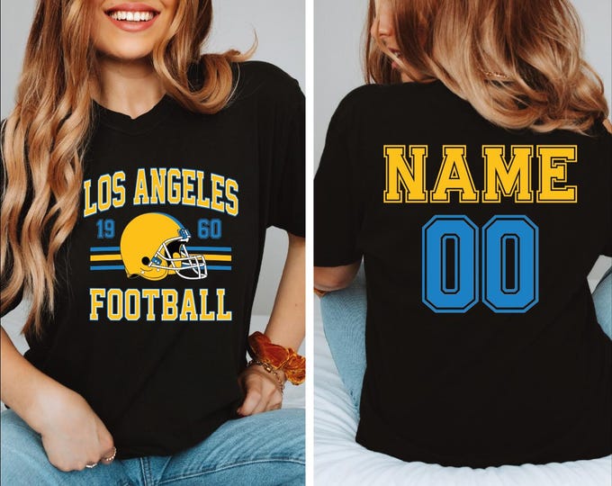 Custom Name & Number Los Angeles Football Shirt: GameDay Apparel