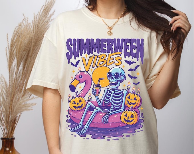 Summerween Comfort Colors Tee: Spooky Summer Halloween Shirt