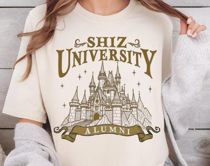 Shiz University Comfort Colors Tee: Elphaba & Glinda, Wizard of Oz