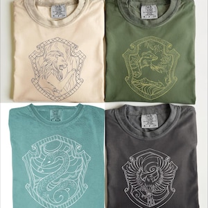 Custom Wizard House Shirt: Comfort Colors Magic School Unisex Tee
