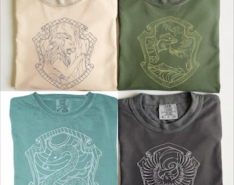 Custom Wizard House Shirt: Comfort Colors Magic School Unisex Tee