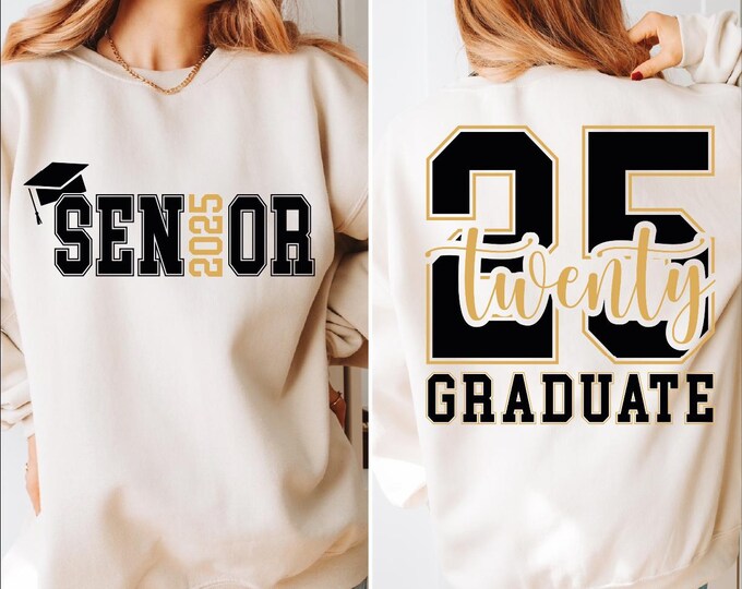 Two-Sided Senior 2025 Sweatshirt, Class Of 2025 Sweatshirt, Senior 2025 Hoodie, High School Graduation Gift, Back to School Hoodie Senior,BP