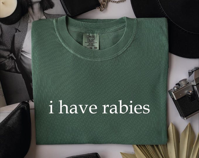 I Have Rabies Shirt, Funny Humor Comfort Colors Shirt, Sarcasm Shirt, Unhinged Meme Shirt, Weird Dark Humor Shirt, Sarcastic Womens Tshirt
