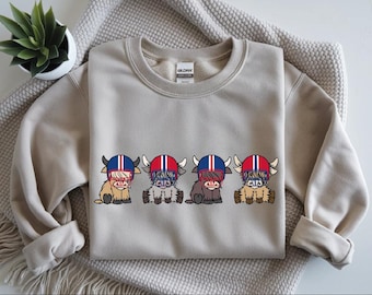 Buffalo Bills Highland Cow Football Sweatshirt, Buffalo Football Comfort Colors Shirt, Gameday Tailgate Sweater