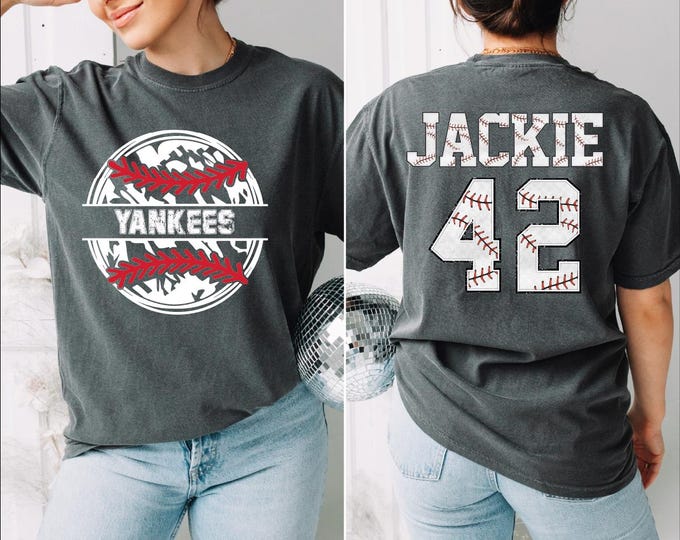 Custom Baseball Team Shirt, Baseball Number Shirt, Personalized Baseball Player Name, Baseball Coach Gift, Team Matching Shirt, Game Day, BP