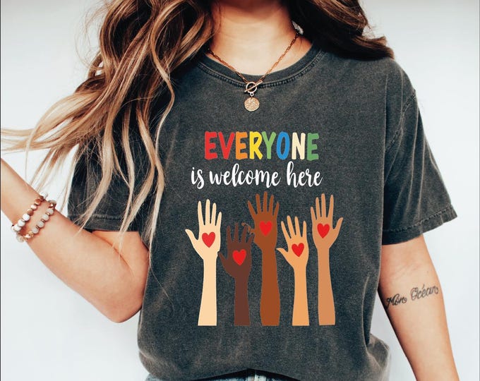 Idaho Teacher Shirt, Comfort Colors Everyone is Welcome Here Shirt, Inclusion and Equality T-shirt, Protest and Resist Shirt, idaho Teacher