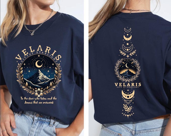 Velaris ACOTAR Shirt, Velaris City Of Starlight, The Night Court, SJM Merch Shirt, Court of Dreams, Rhysand, Cassian, Horns and Roses, BP
