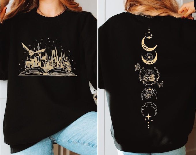 Magical Castle Book Sweatshirt, Universal Studios, Wizard Castle Book Sweater, Witchery Castle, Wizard School Hoodie, Fantasy Book, BP
