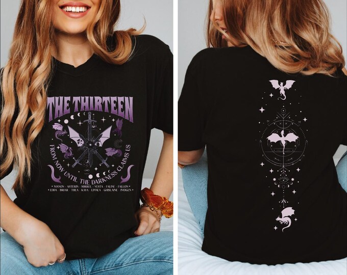 The Thirteen Throne Of Glass Shirt, Thea Asterin Manon, From Now Until The Darkness Claims Us, We Are The Thirteen Shirt, Bookish Gift, BP