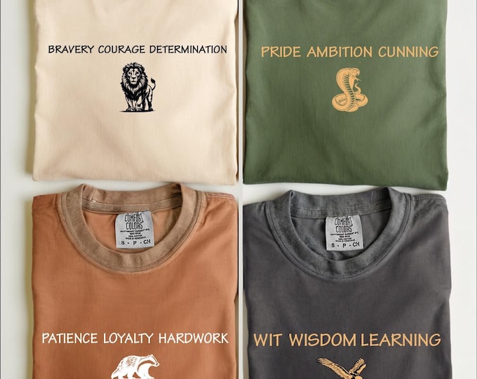 Comfort Colors Wizarding School House Shirt, Wizard House Shirt, Universal Vacation T-Shirt, Wizard World Gift, Vintage Wizard Houses Shirt