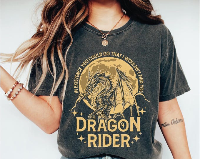 Dragon Rider Shirt, Fourth Wing Dragon Comfort Colors Tee, Tairn  Andarna Dragon Shirt, Basgiath War College Shirt, Bookish Gift for Readers