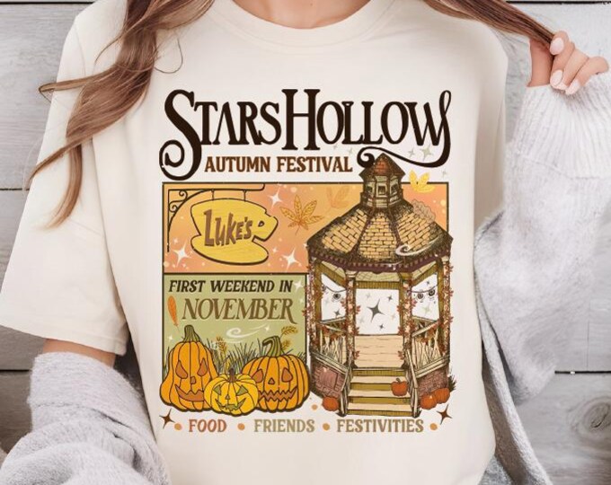 Stars Hollow Shirt, Comfort Colors Fall Vibes Shirt, Luke's Diner Coffee, Autumn Festival Shirt, Lukes Diner Tee, First Weekend in November