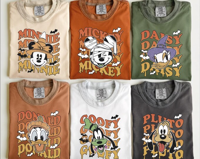 Vintage Custom Mickey and Friends Halloween Comfort Colors Shirt, Mickey's Not So Scary Halloween Party 2025, Mickey And Friends Halloween