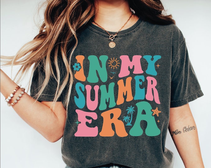 Personalized In My Summer Era Shirt, Happy Summer Shirt, Summer Vibes Shirt, In My Summer Shirt, Graduation Tee, Schools Out Shirt