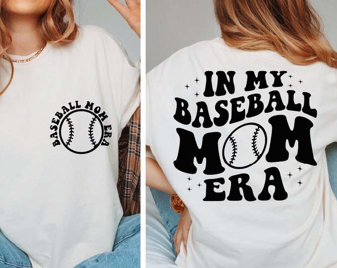 In My Baseball Mom Era Shirt, Baseball Mama Shirt, Mom Era Shirt, Retro Game Day Shirt, Mom Life Shirt, Sports Mom Gifts, Team Mom Shirt, BP
