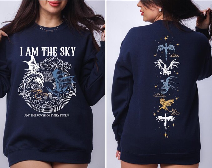 I Am The Sky Sweatshirt, Violent Little Thing Sweathirt, Fourth Wing Hoodie, Dragon Rider Sweatshirt, Book Lover Gift, Bookish Sweatshirt,BP