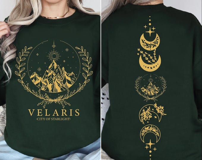 Velaris Two-Sided Sweatshirt, Velaris City Of Starlight Sweater, The Night Court Hoodie, Acotar Velaris Sweater, SJM Merch, Bookish Gifts,BP