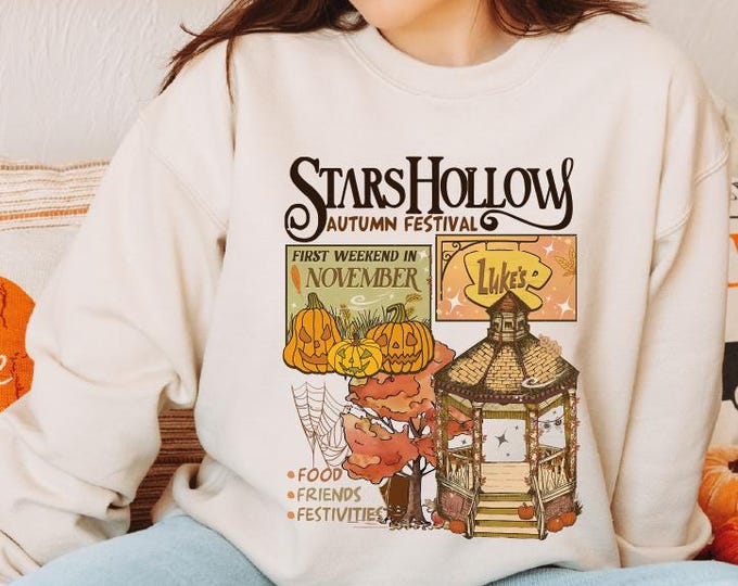 Stars Hollow Sweatshirt, Retro Autumn Festival Sweatshirt, Vintage Fall Stars Hollow Hoodie, Luke's Diner Coffee, First Weekend in November