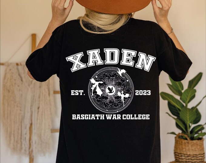 Xaden Shirt, Xaden Basgiath War College Shirt, Xaden Fourth Wing Iron Flame Comfort Colors Shirt, Personalized Book Lover Dragon Rider Shirt