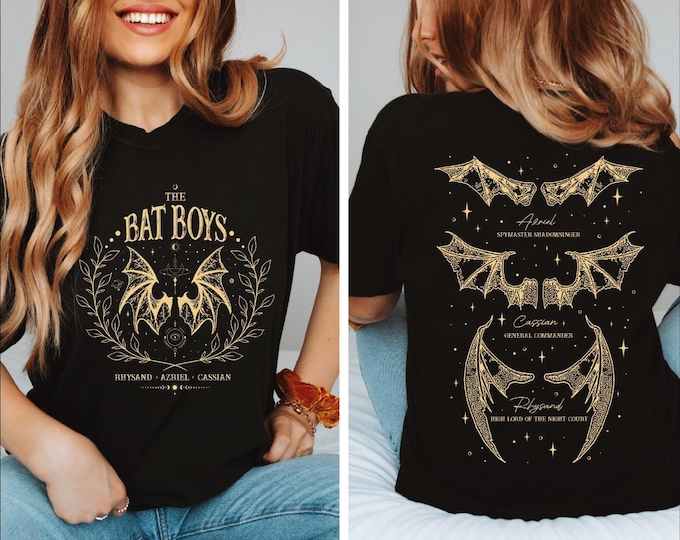 Comfort Colors The Bat Boys Shirt, Vintage Acotar Bookish T-Shirt, Bat Boys Wings Shirt, A Court of Thorn and Roses, Gift For Bookworm, BP