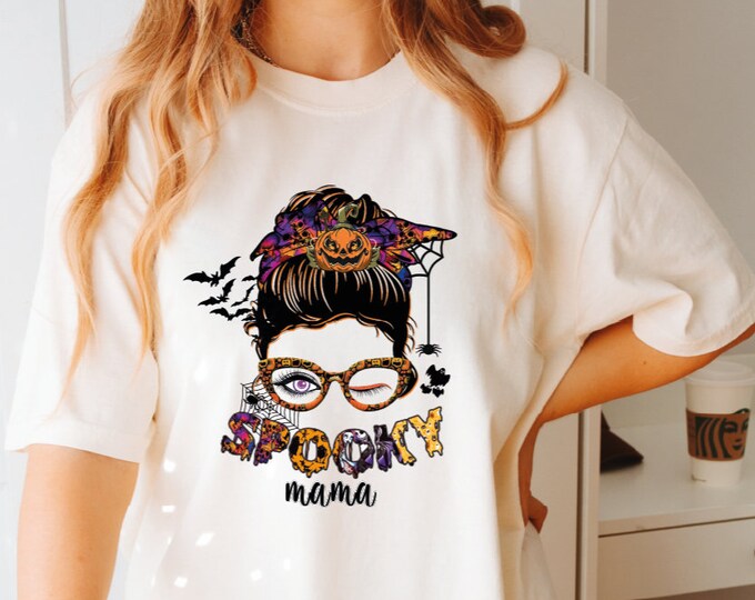 Spooky Mama Shirt, Halloween Shirt, Halloween Funny Shirt, Spooky Shirt, Halloween Party Tshirt, Scary Halloween Shirts, Halloween Tshirt