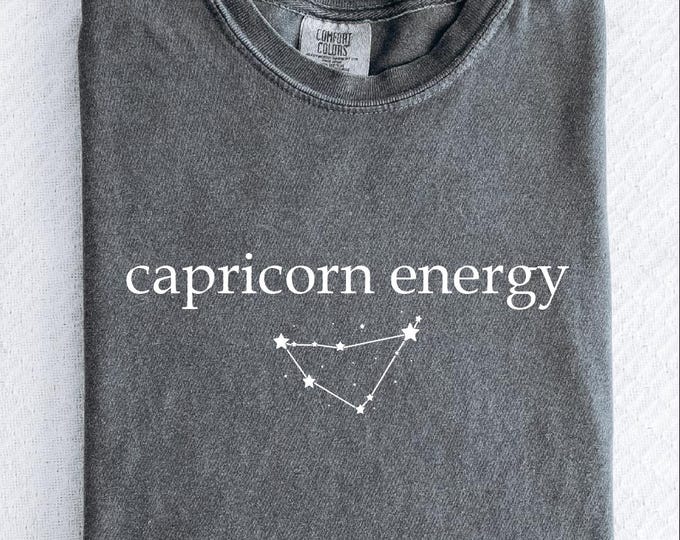 Capricorn Energy Shirt, Comfort Colors Zodiac Sign Shirt, December January Birthday Gift, Strong Emotions Horoscope Shirt, Astrology Tee