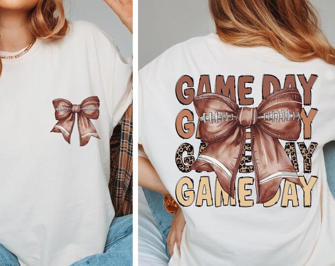 Football Game Day Shirt, Touchdown Season Shirt, Football Mom Shirt, Coquette Style, Touch Down Season, Game Day Shirt, Football Season, BP