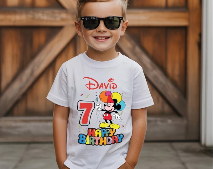 Custom Mickey Birthday Boy Shirt, Mickey Birthday Toddler Shirts, Mickey Birthday Boy Shirt, Disney Mickey Birthday Family Matching Shirt