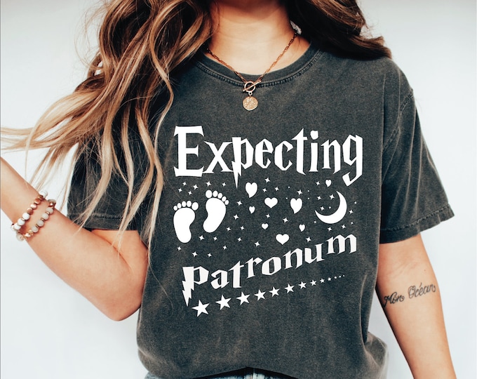 Expecting Patronum Shirt, Pregnancy Announcement Shirt, Baby Announcement T-Shirt, Birth Announcement, Pregnancy Gift, Maternity T-Shirt
