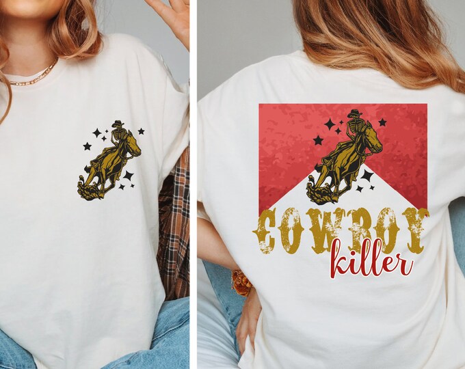 Cowboy Killer Shirt, Rodeo Shirt, Western Graphic Tee, Oversized Graphic Tee, Comfort Colors Shirt, Country Concert Shirt, Western Shirt, BP