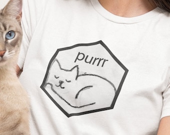 Purrr RStats Cat Unisex T-Shirt, Data Science Programmer Gift