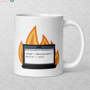 Laptop on Fire R Code Tasse, Daten Wissenschaftler Geschenk